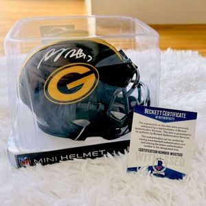 Davante Adams Signed Authentic Green Bay Packers mini Eclipse Helmet NFL